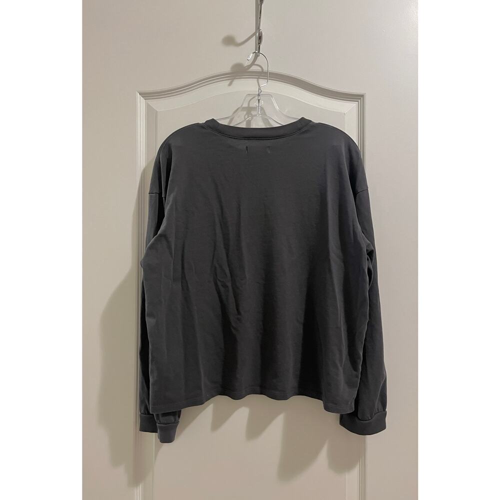 Madewell Charcoal Crewneck Long-Sleeve Top - Picture 4 of 9